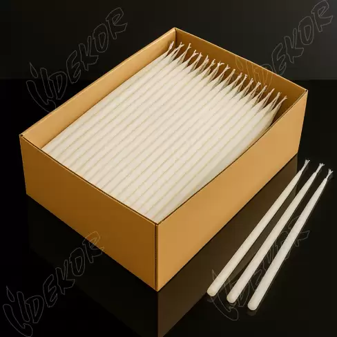 Φθηνά Κεριά Εκκλησιών Λευκά Παραφίνης με το κιλό Κιβώτιο 5 κιλά