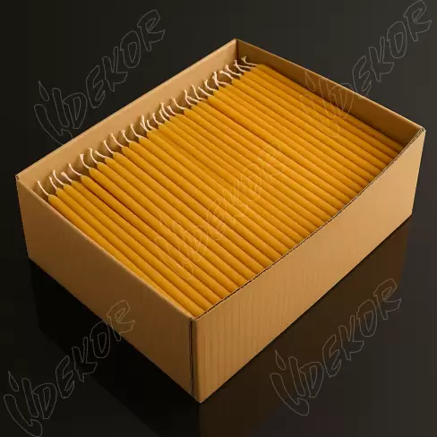 Φθηνά Κεριά Εκκλησιών Κίτρινα Παραφίνης με το κιλό Κιβώτιο 5 κιλά