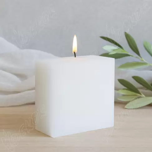 Κερί  Λευκό Ορθογώνιο Ρουστίκ Μασίφ 11×4×11 cm