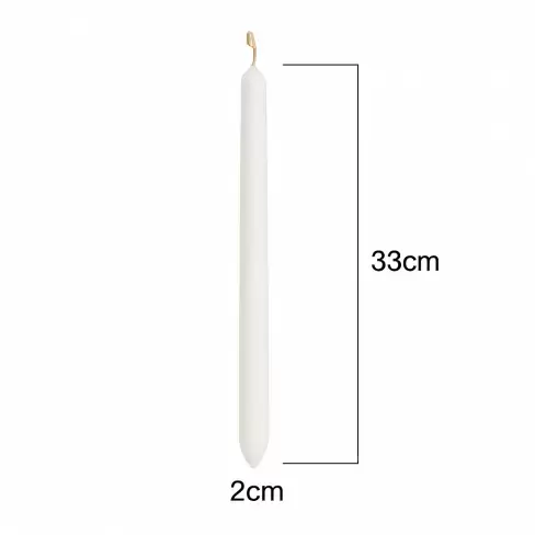 Λαμπάδες Λευκές από Αγνό Κερί Μέλισσας 2.2×33cm