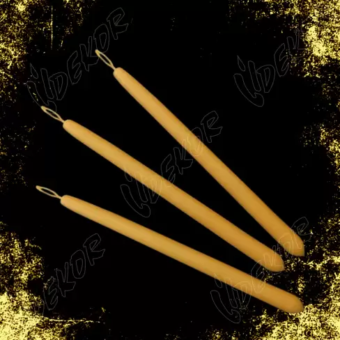 Αγνό Κερί Μέλισσας 2×37cm για Λειτουργική Χρήση & Ιερές Αφιερώσεις