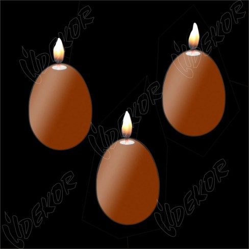 Αυγά Πασχαλινά ΚΑΦΕ Φ4,5cm. Σετ 3 τεμάχια 3x0,68€+ΦΠΑ