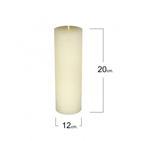 Κερί Λαμπάδα  Γάμου Κύλινδρος 12Χ20 cm. (Τεμάχιο) 