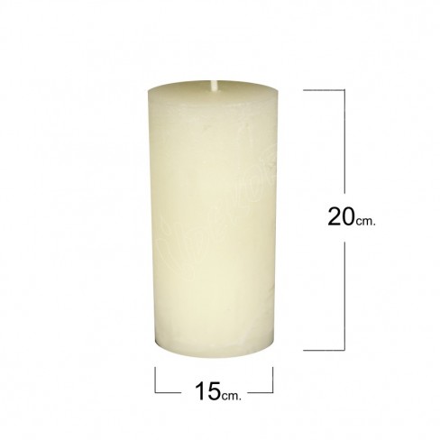 Κερί Λαμπάδα  Γάμου Κύλινδρος 15Χ20 cm. (Τεμάχιο) 