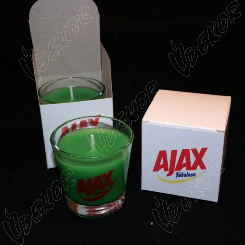 "AJAX" Κερί Εκτύπωση Σε  Ποτήρι